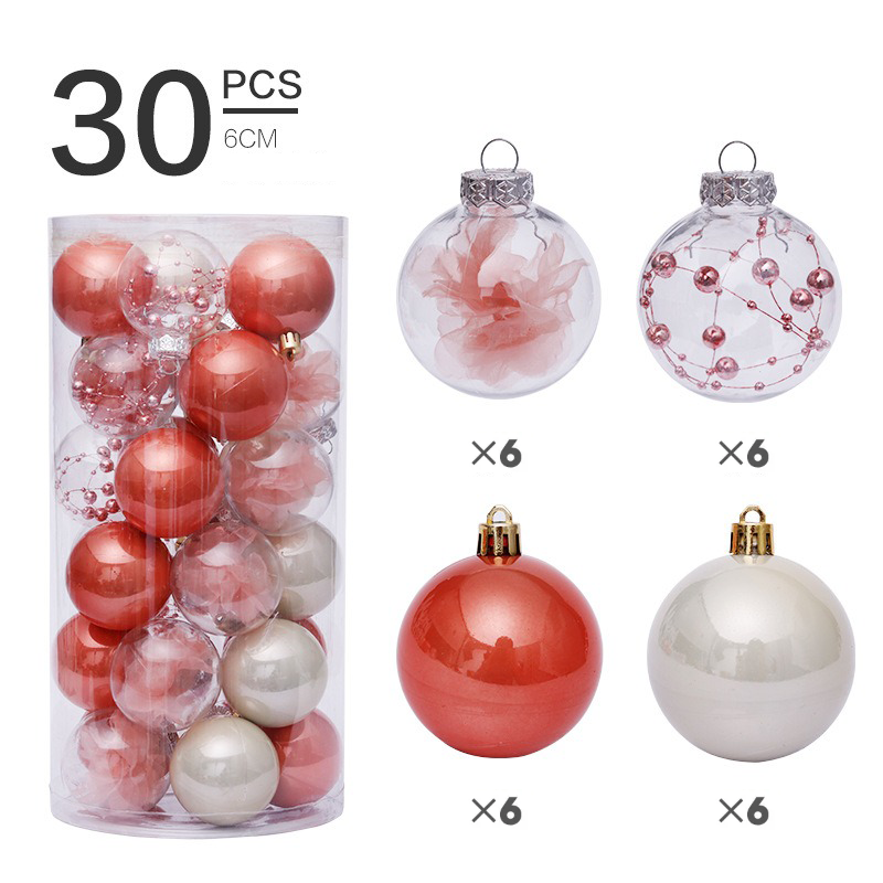 30 Decorative Baubles for Christmas Tree – 6cm