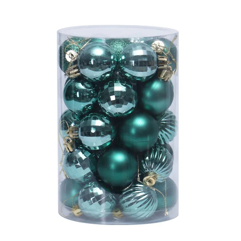 34 Piece Premium Christmas Baubles – 6cm Green Ornaments