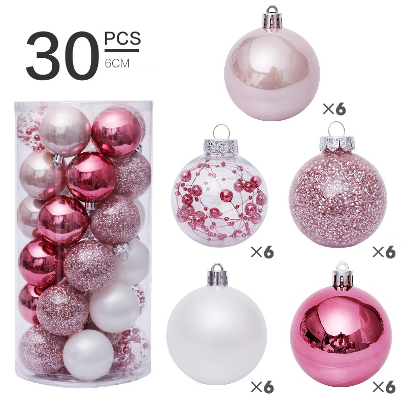 30 Decorative Baubles for Christmas Tree – 6cm