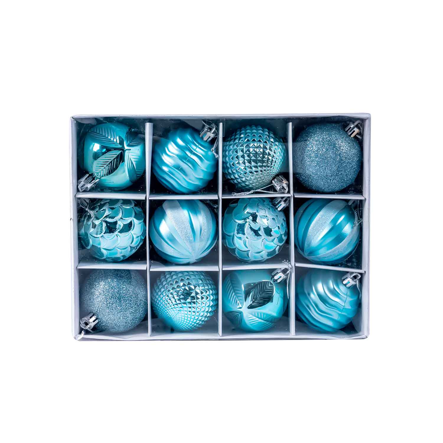 12 Piece Christmas Tree Baubles – 6cm Decorative Ornaments