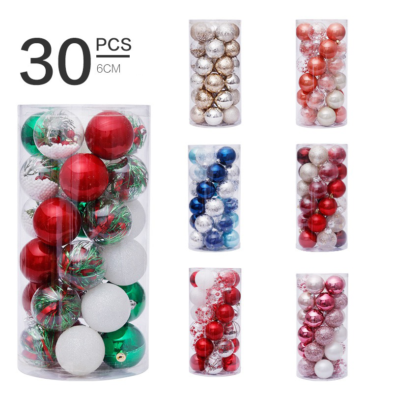 30 Decorative Baubles for Christmas Tree – 6cm