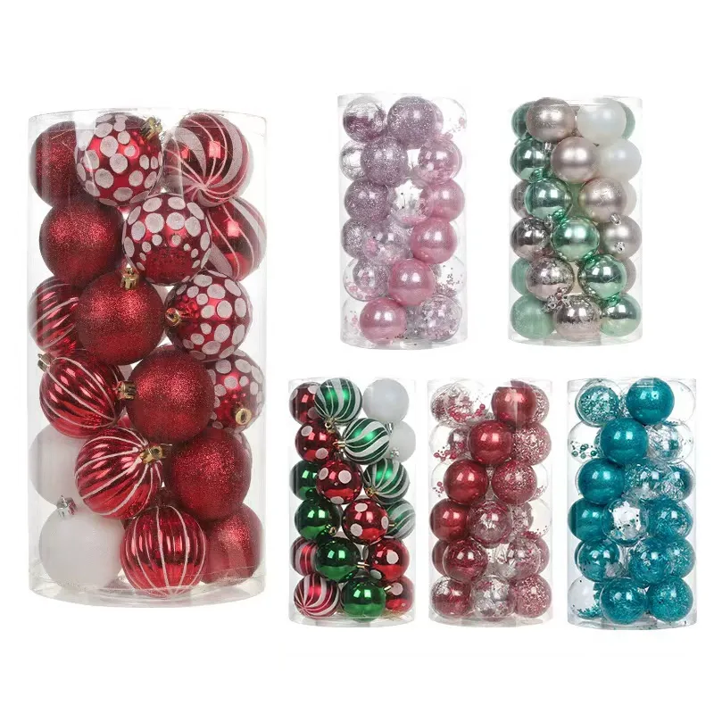 Premium Decorative Christmas Baubles Set – 30 Pieces (6cm)