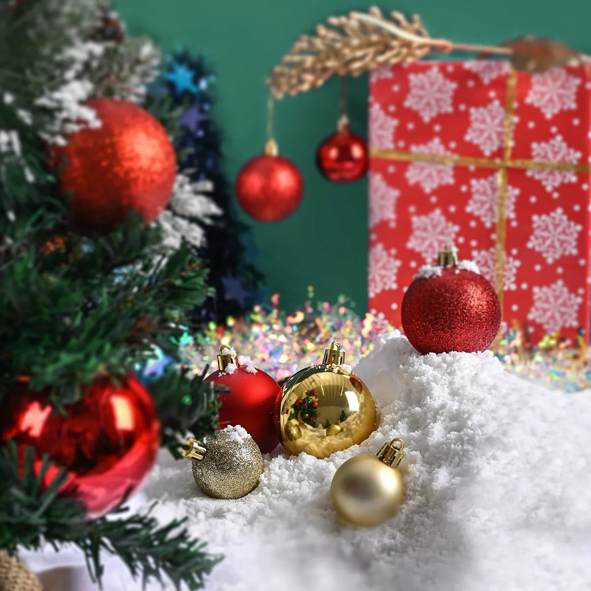 24 Piece Christmas Baubles – 8cm Ornaments