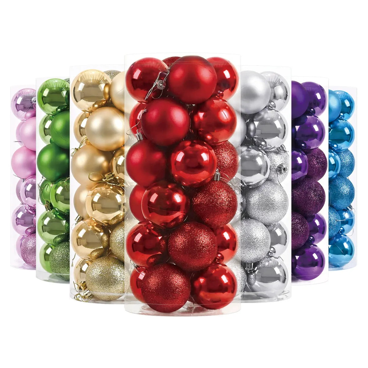24 Piece Christmas Baubles – 8cm Ornaments
