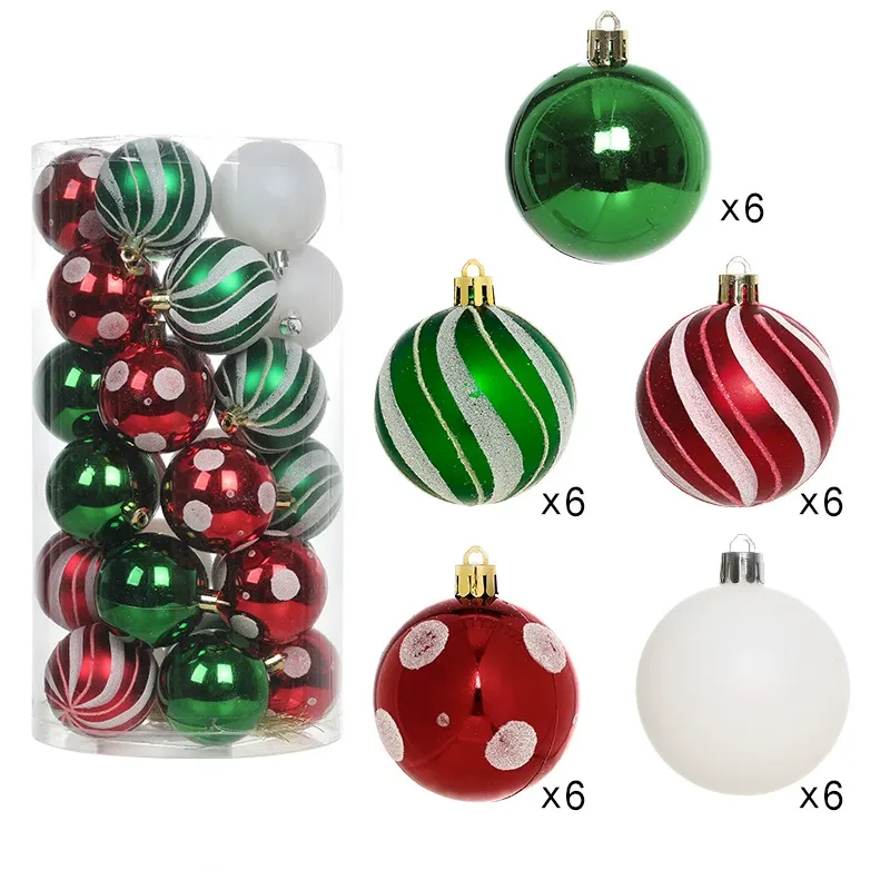 Premium Decorative Christmas Baubles Set – 30 Pieces (6cm)