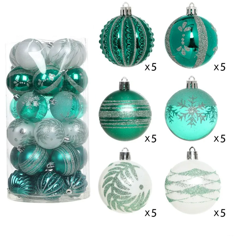 Premium Decorative Christmas Baubles Set – 30 Pieces (6cm)