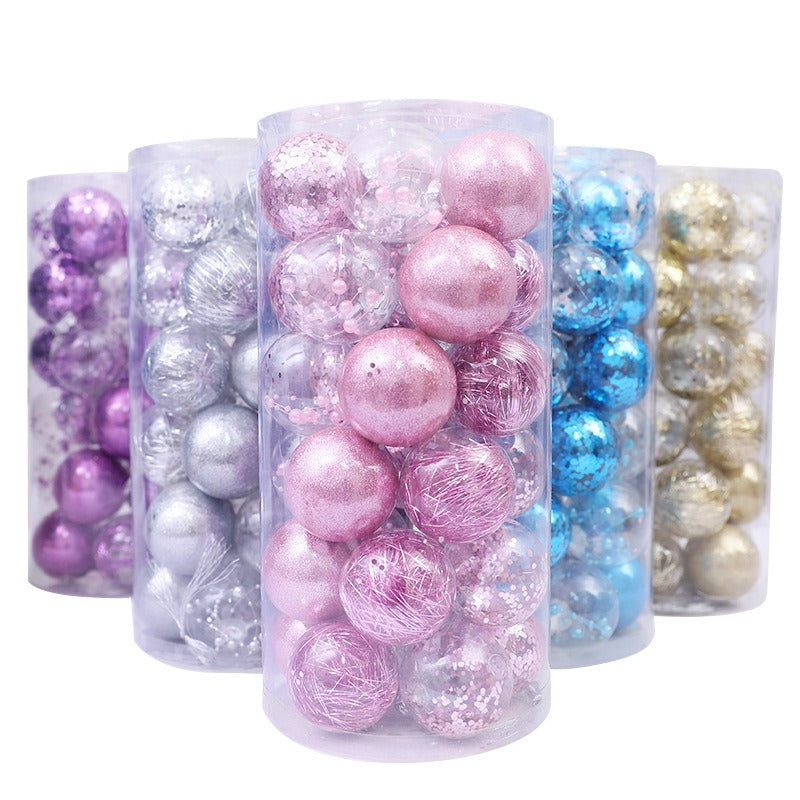 30 Piece Decorative Christmas Baubles – 6cm Ornaments