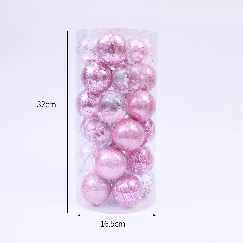 30 Piece Decorative Christmas Baubles – 6cm Ornaments