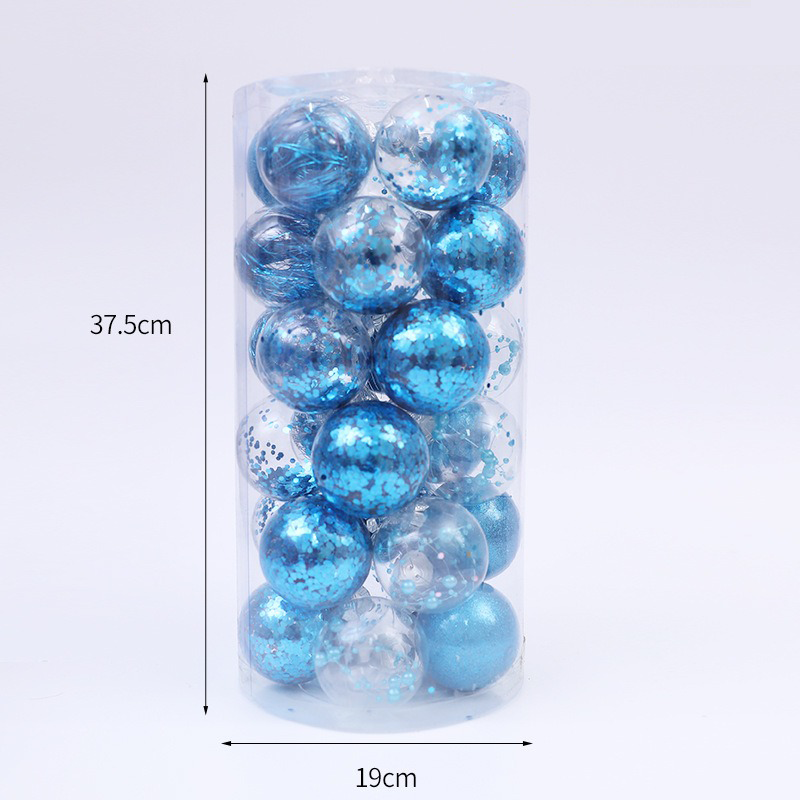 30 Piece Decorative Christmas Baubles – 6cm Ornaments