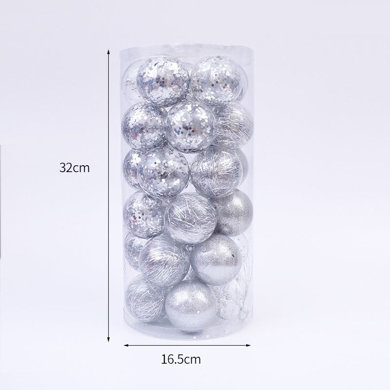 30 Piece Decorative Christmas Baubles – 6cm Ornaments