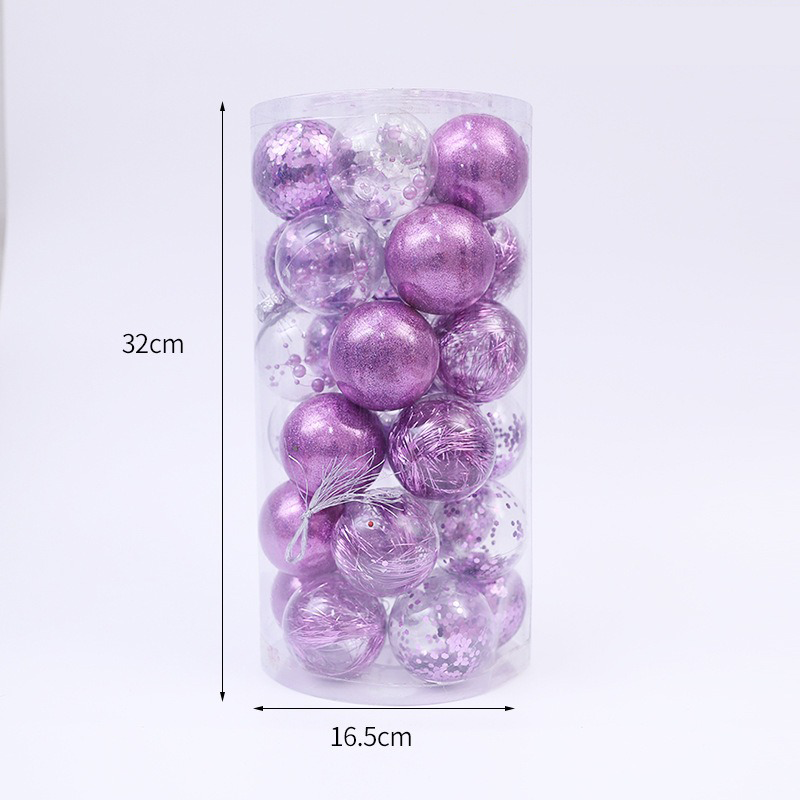 30 Piece Decorative Christmas Baubles – 6cm Ornaments